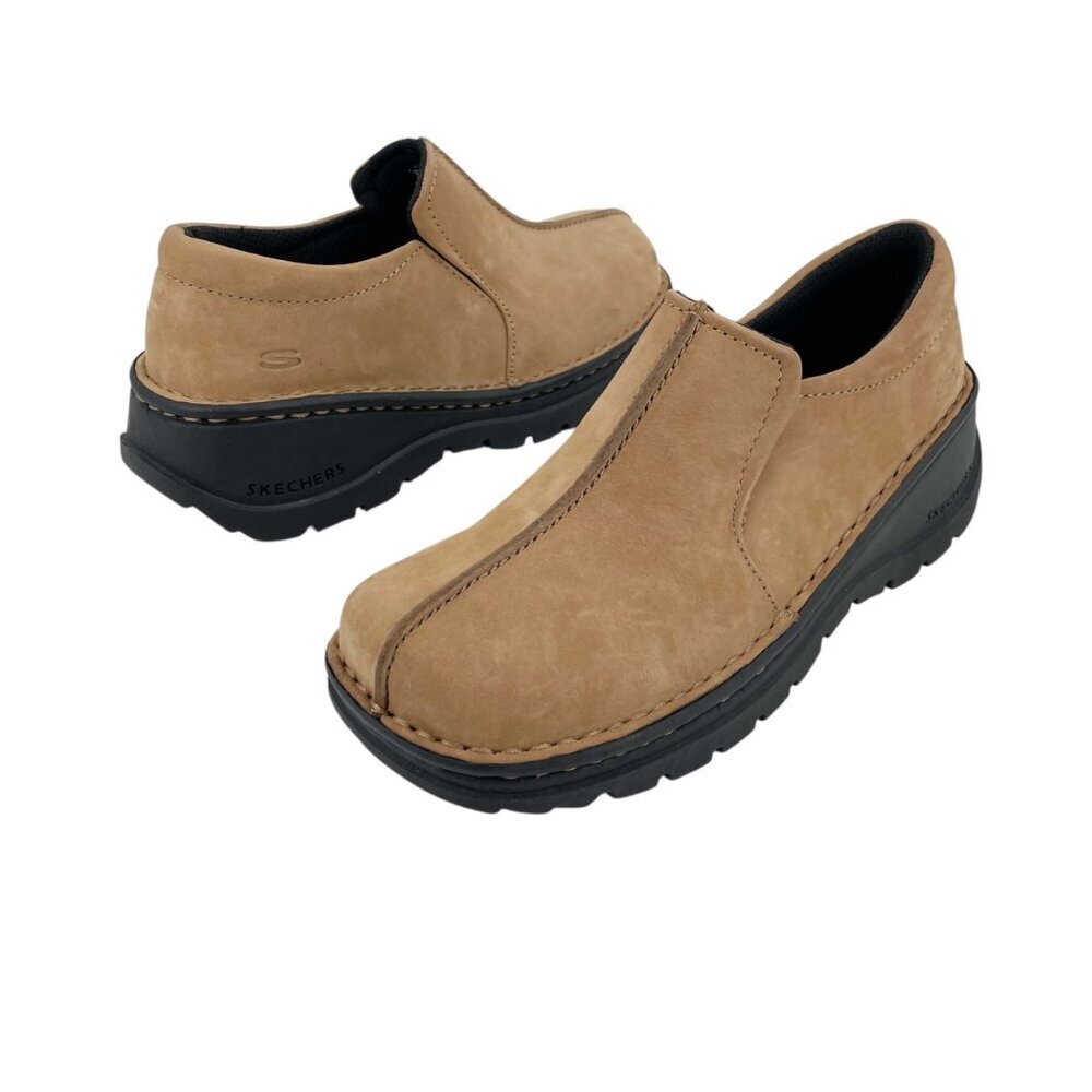 Skechers Relaxed Fit Desert Comfort Suede Chunky Slip On Loafers Womens Size 6